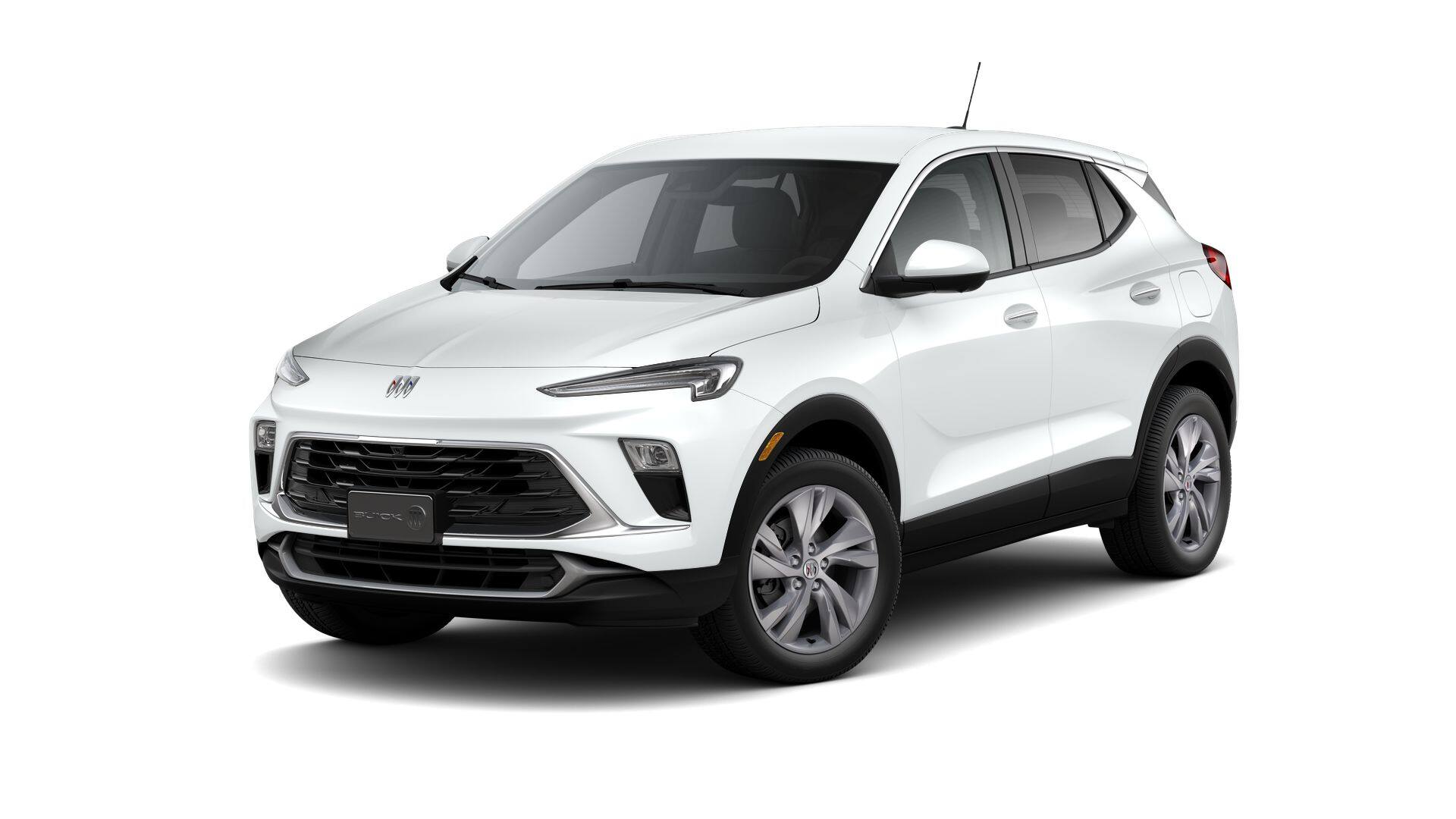 2026 Buick Encore GX Preferred in Summit White — front three-quarter view